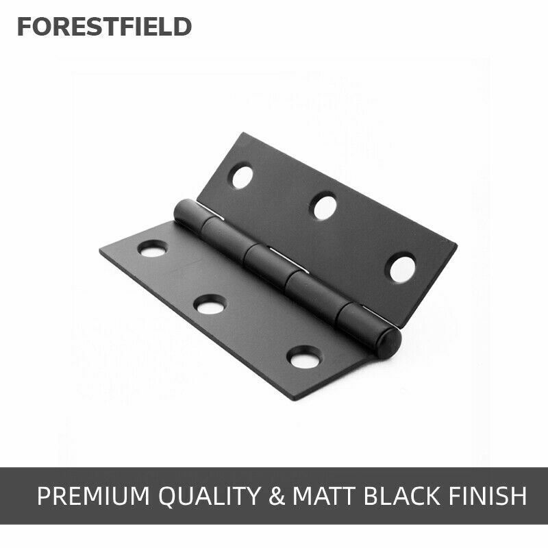 1x Matt Black Door Butt Hinge Loose Pin Design