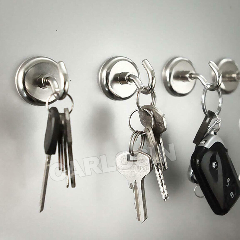 12x Neodymium Magnet Hooks Rare Earth Magnetic Hanger Holder 8kg AU