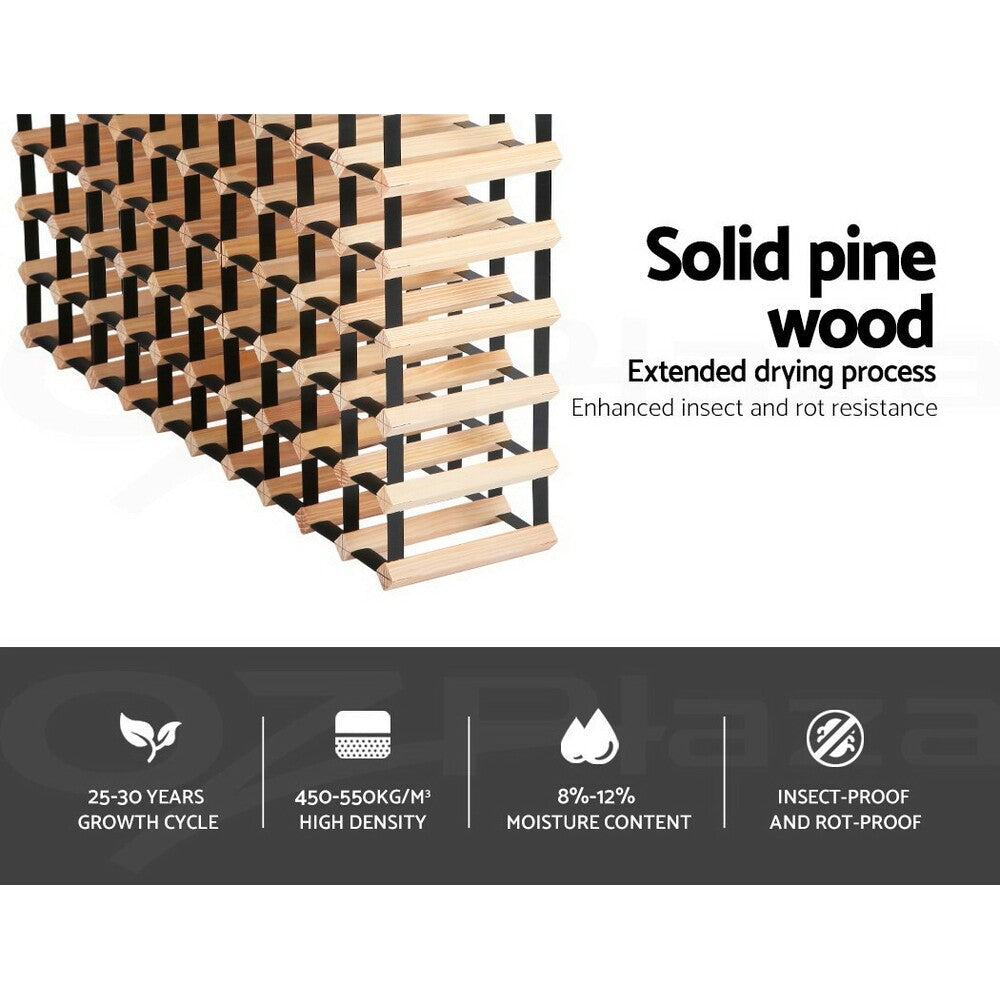 110 Bottle Timber Wine Rack Wooden Storage Organiser
