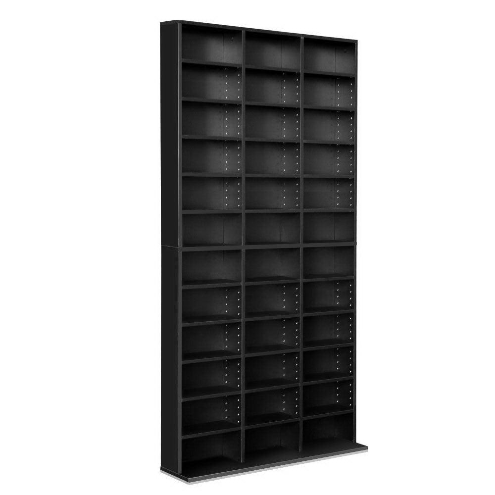 Bookshelf Display CD DVD Storage Bookcase Black