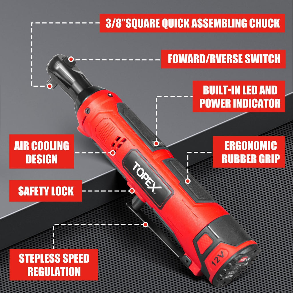 12V Cordless Power Tool Twin Kit – Impact & Ratchet Wrench with Bag