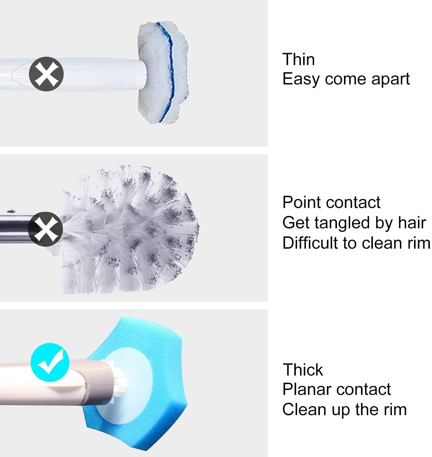 Disposable Toilet Brush Set – Freestanding with Replacement Heads
