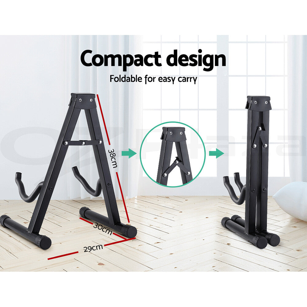 Portable Guitar Stand Folding Electric Acoustic Bass Floor Rack