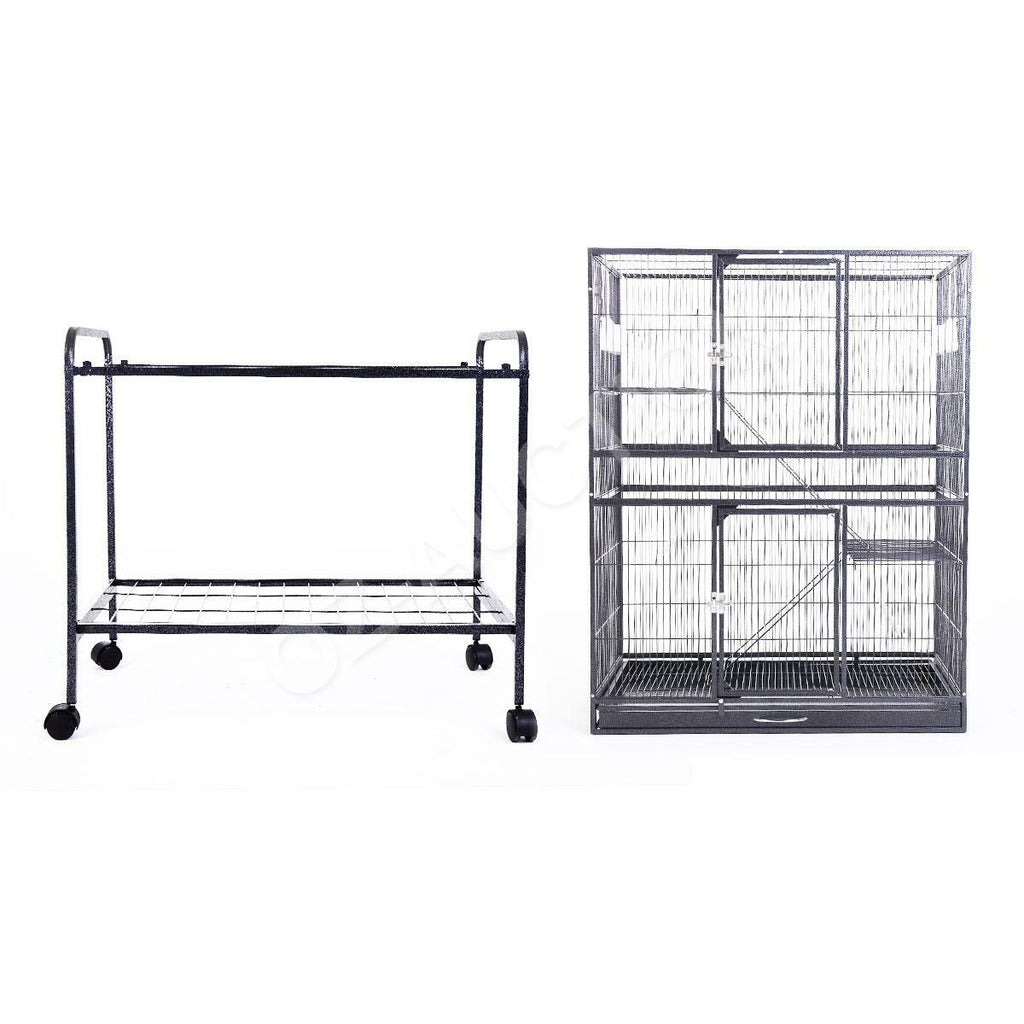 155cm Large Pet Bird Cage – Parrot Aviary with Perch & Castor Wheels
