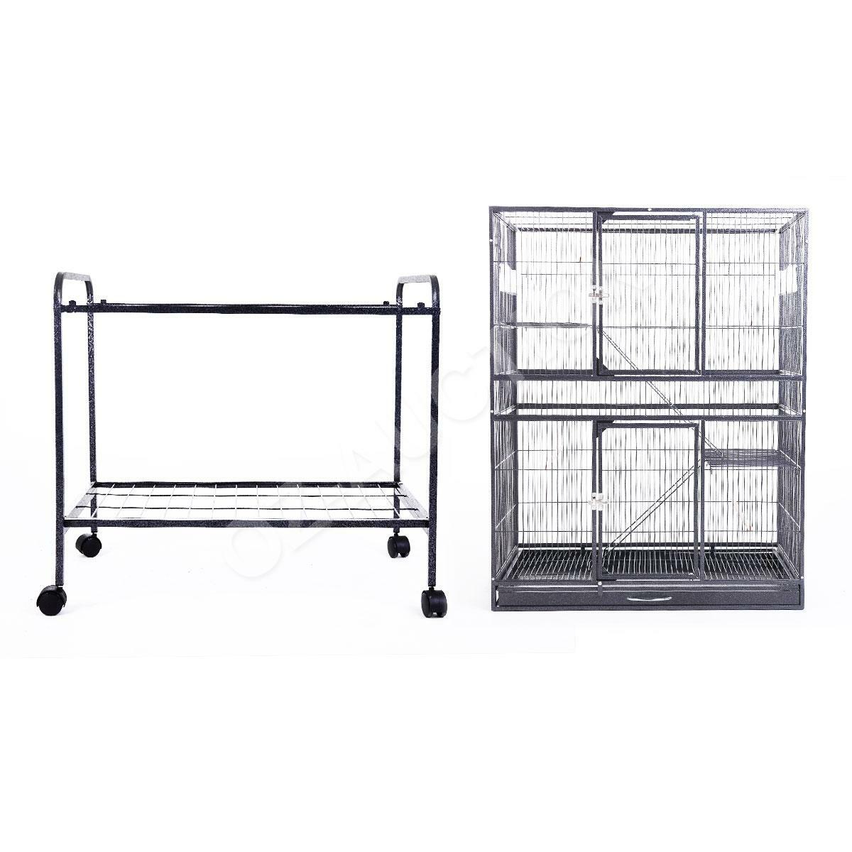 155cm Large Pet Bird Cage – Parrot Aviary with Perch & Castor Wheels