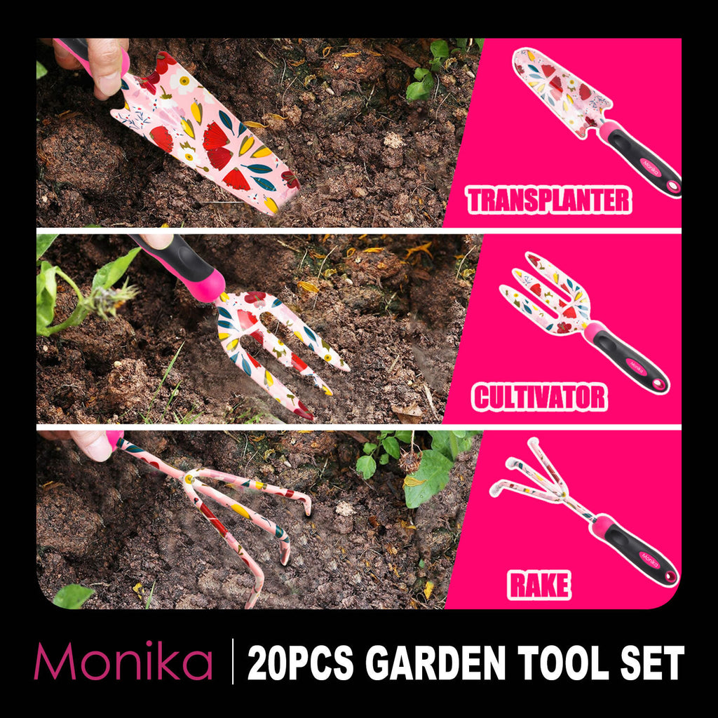 Pink Tool Set – Portable Household & Gardening Kit
