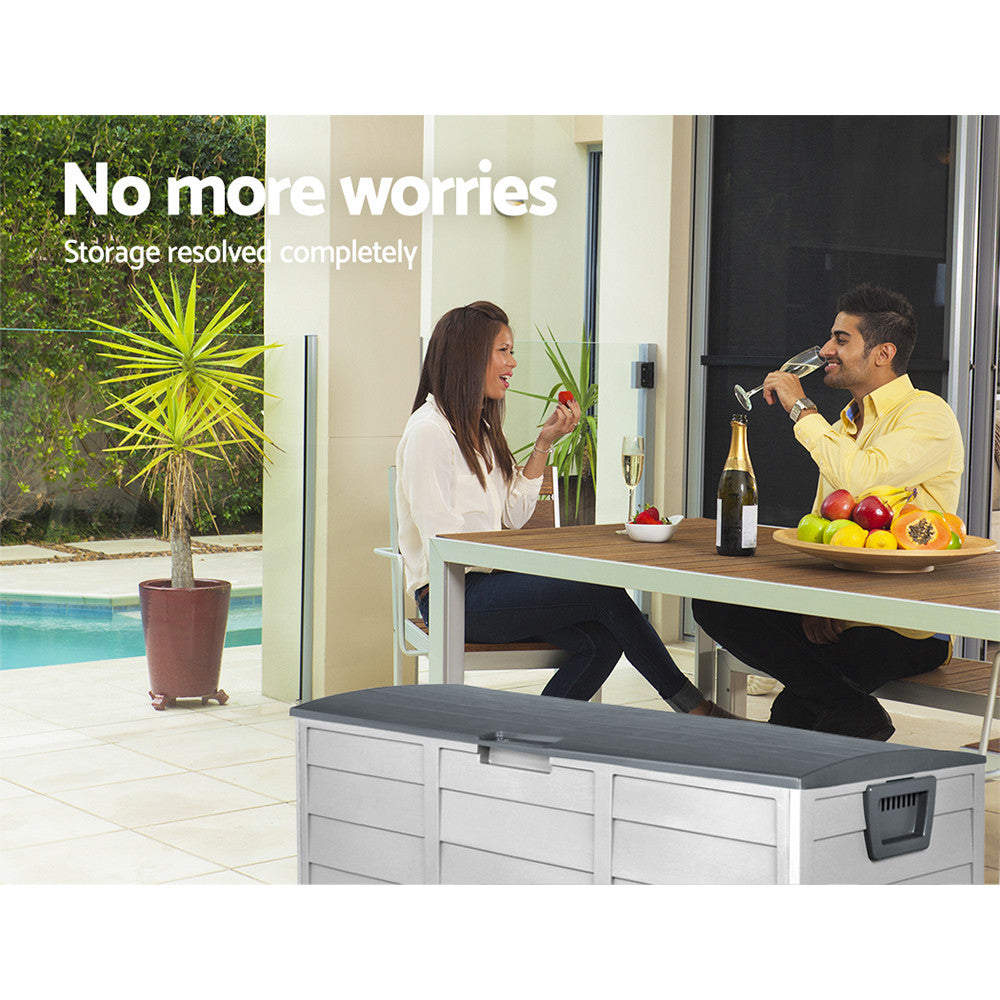 Outdoor Storage Box 290L Lockable Garden Deck Container