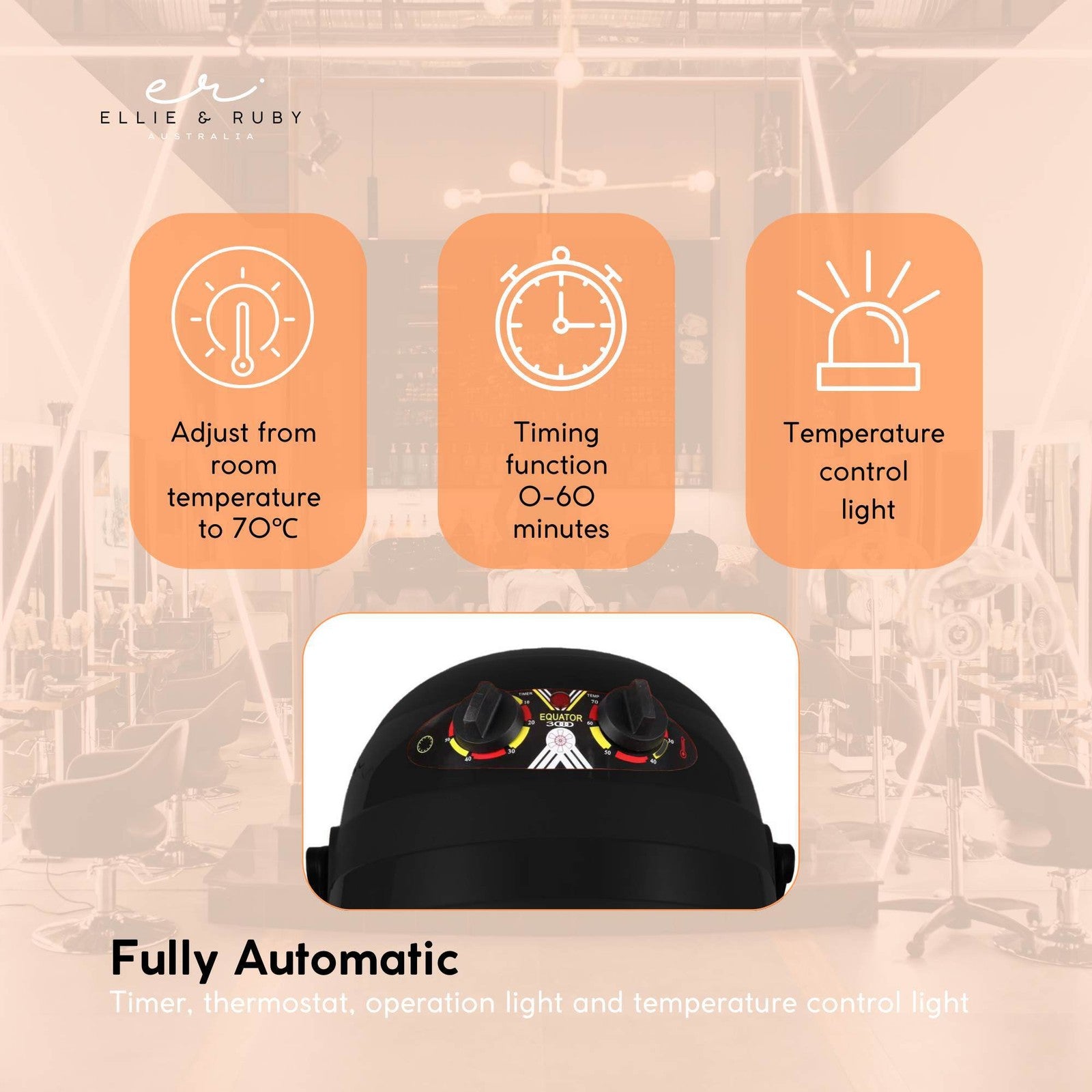 Ellie & Ruby Adjustable Hair Dryer Hood Bonnet Salon Model