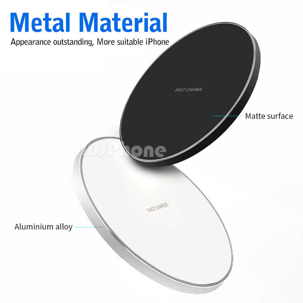Fast Wireless Charger Pad iPhone 14–17 Samsung S24 S25