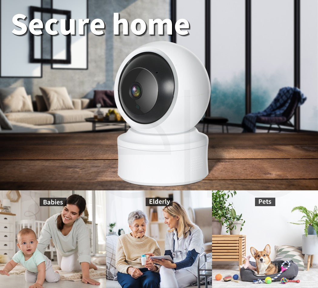 Home Security Camera – Wireless Indoor/Outdoor WiFi CCTV 360° Monitor C6N