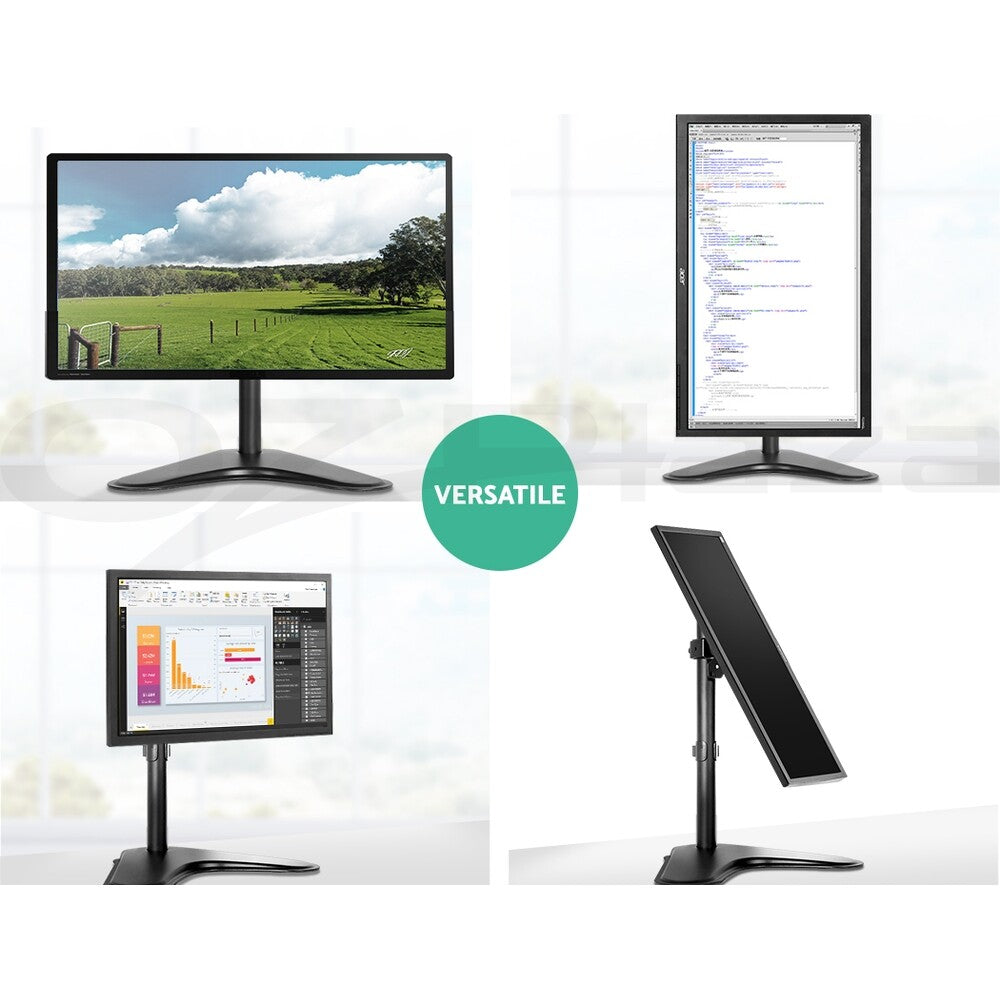 Freestanding Single Monitor Desk Stand Arm TV Mount