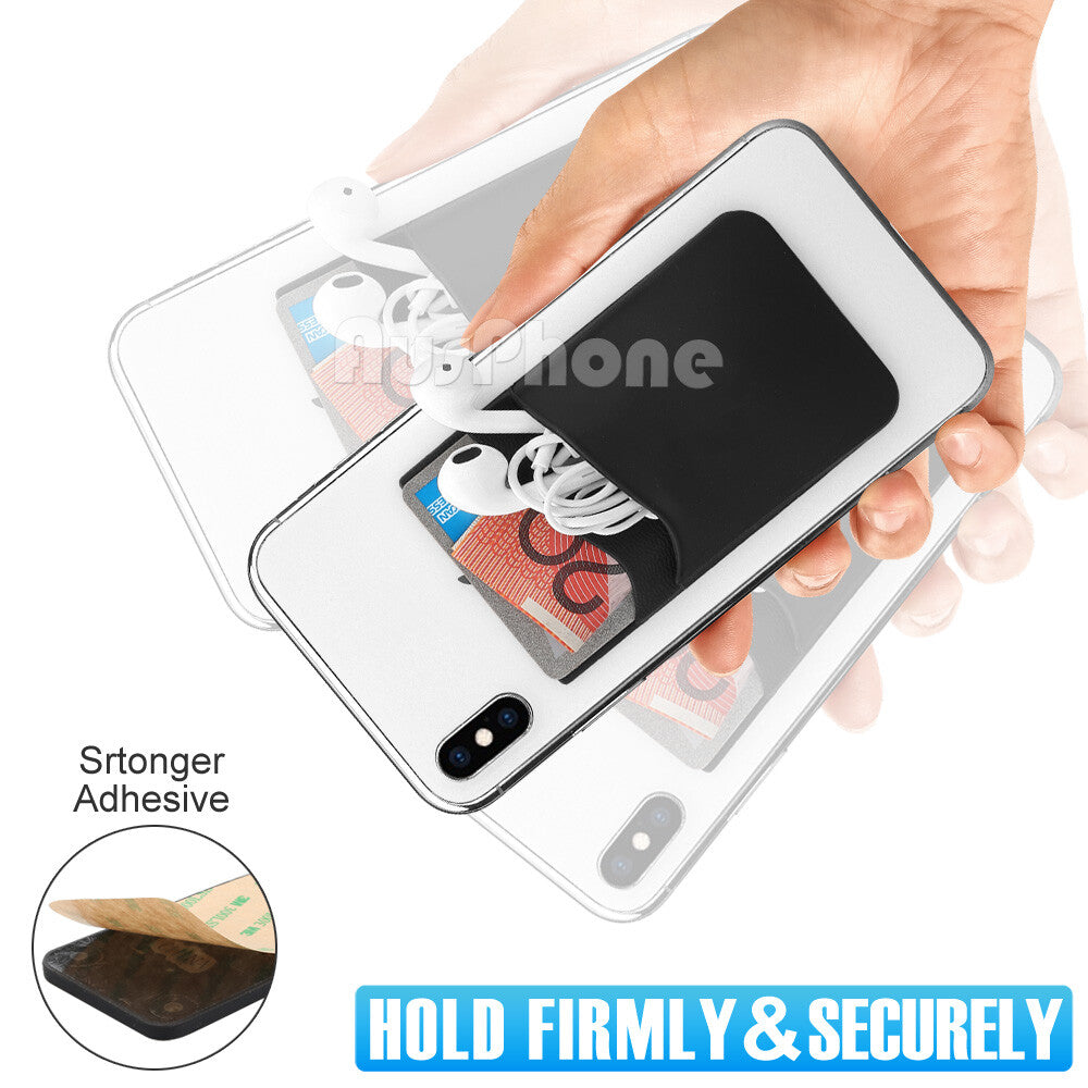 Silicone Phone Card Holder Wallet with 3M Adhesive All Iphone And Samsung