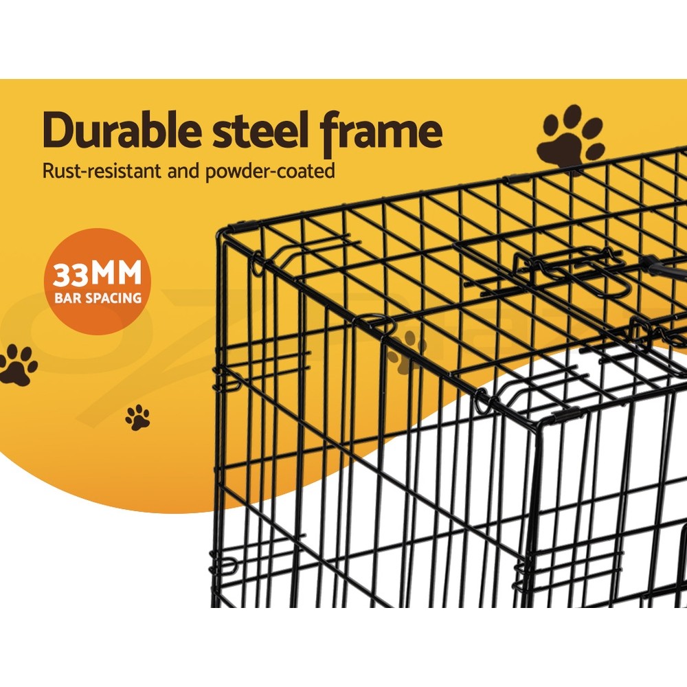 Dog Cage Crate Metal Kennel Cat Playpen Large 24–48"