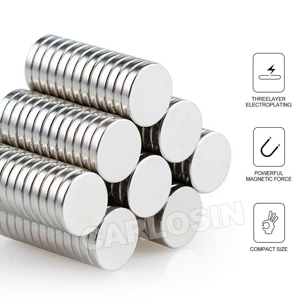 100x Neodymium Disc Magnets N35 Super Strong Round 10x2mm