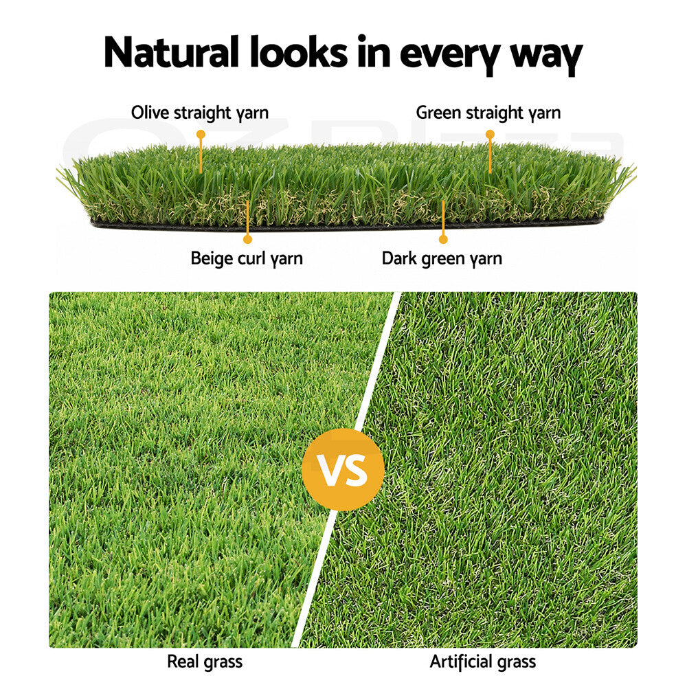 Turf 40mm Artificial Grass Synthetic Lawn 2x5m 4-Colour