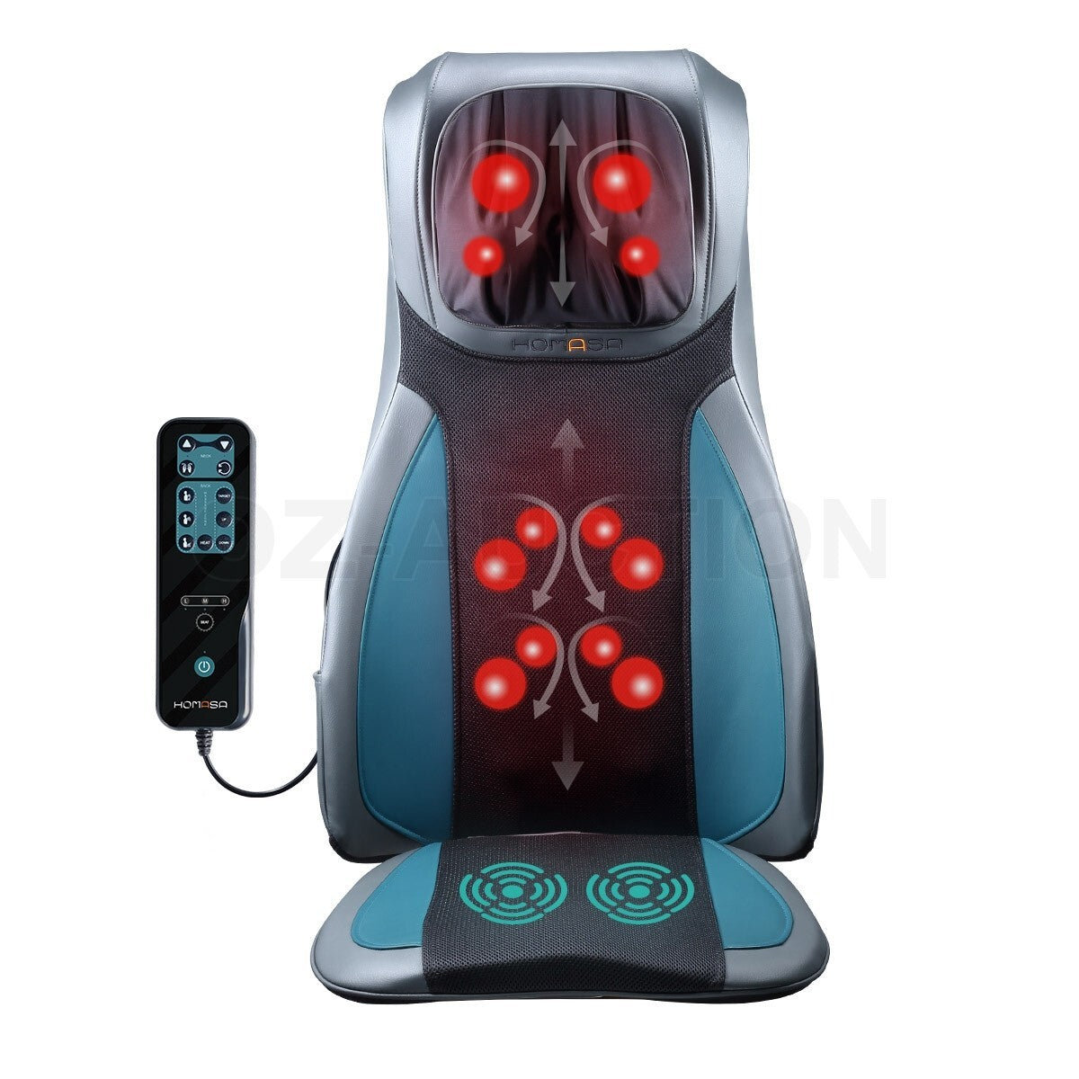 Shiatsu Massage Cushion – 12 Nodes Full Body, Neck & Back for Car/Chair