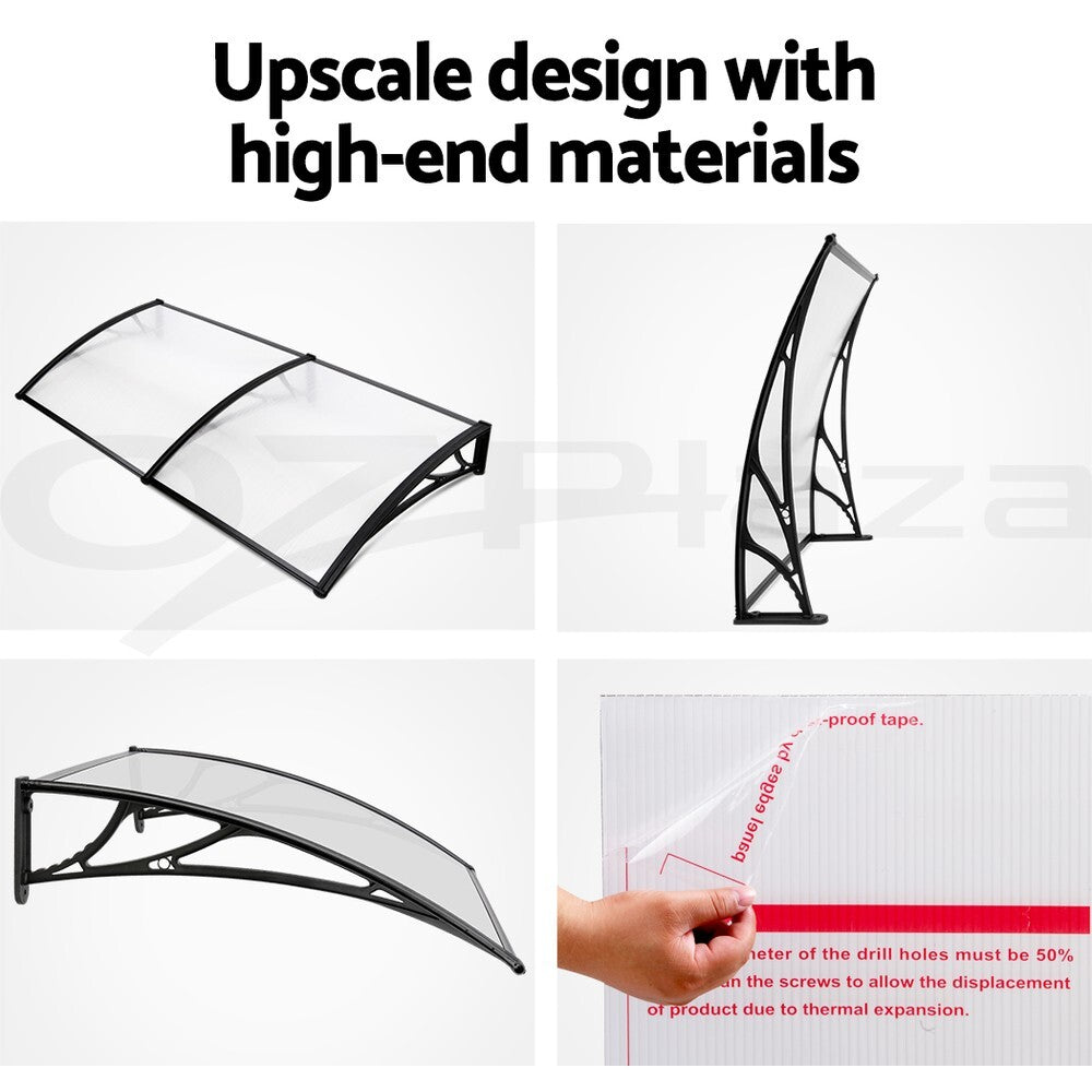 Instahut Window Door Awning Door Canopy Patio Shade 1-6M Rain Cover Sun Shield