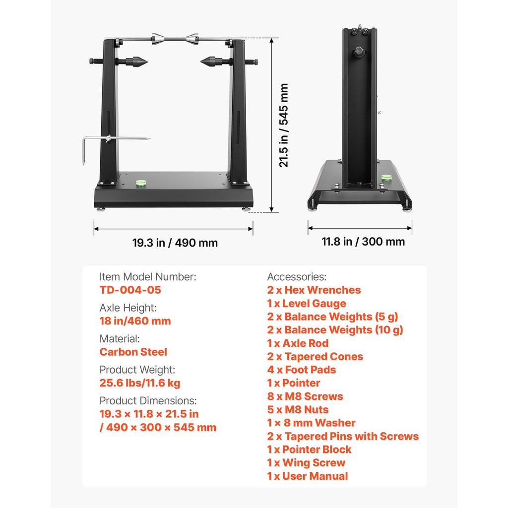 Uimoso Motorcycle Wheel Balancer and Tire Stand with 40 kg Load Capacity
