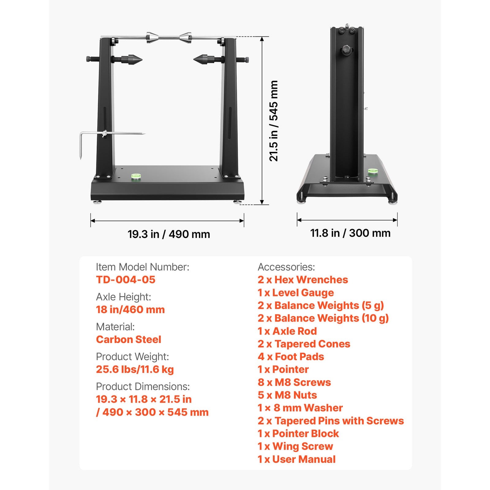 Uimoso Motorcycle Wheel Balancer and Tire Stand with 40 kg Load Capacity