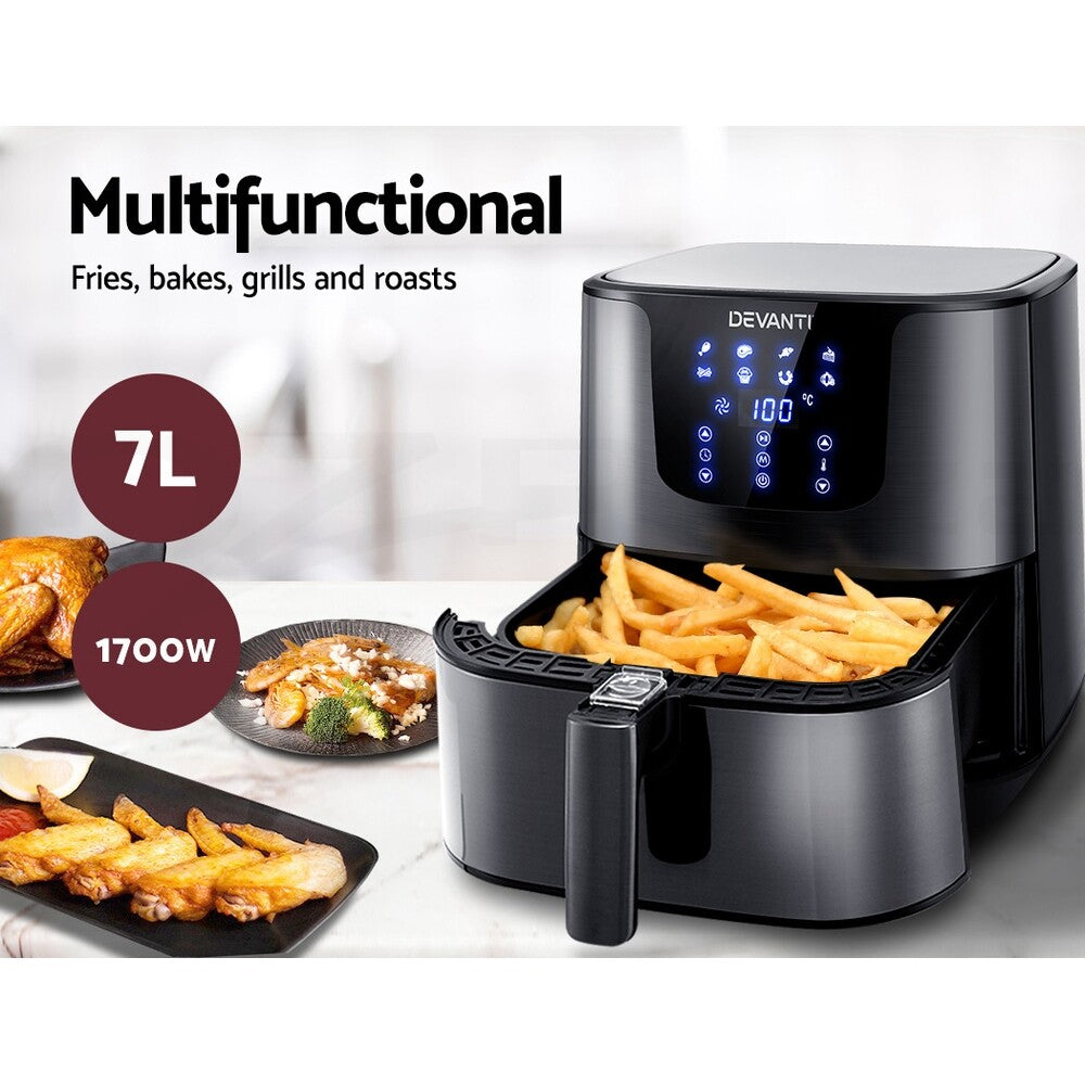 7L Air Fryer LCD Digital Oil Free Healthy Cooker