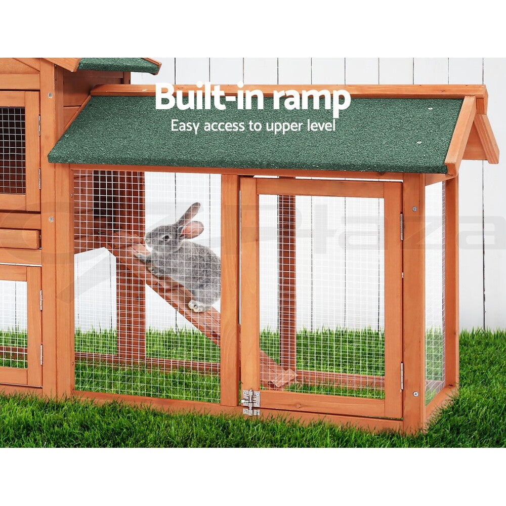 Large Chicken Coop Rabbit Hutch Wooden Outdoor Run Cage