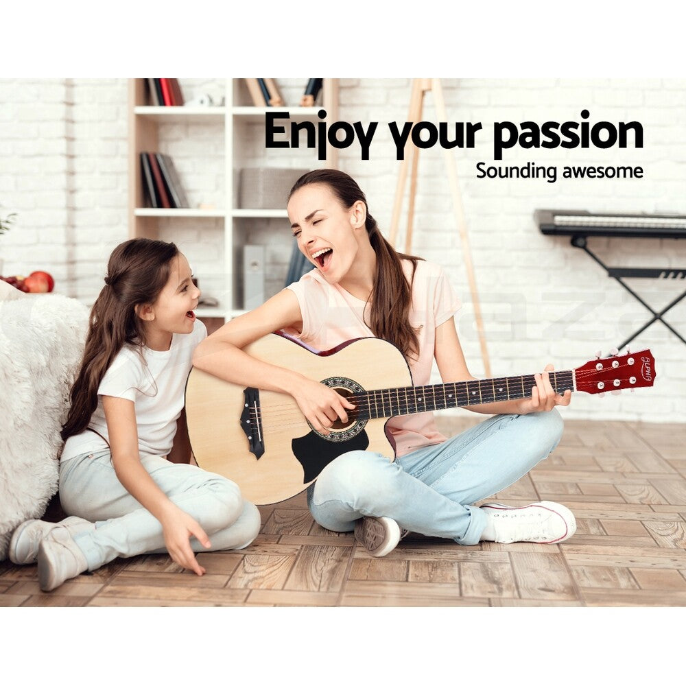 38" Full-Size Acoustic Guitar Wooden Folk Classical Cutaway