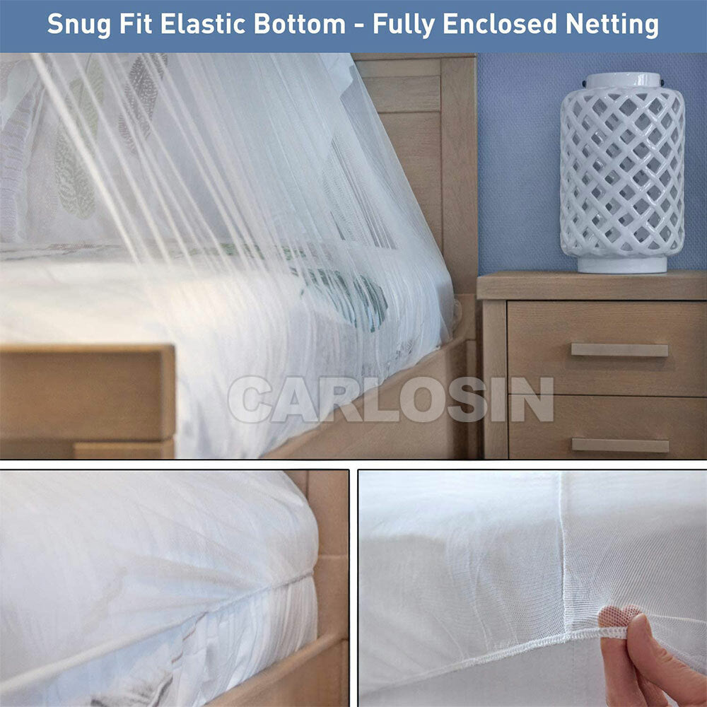 Mosquito Net Canopy Bed Curtain Insect Protection All Size Fit