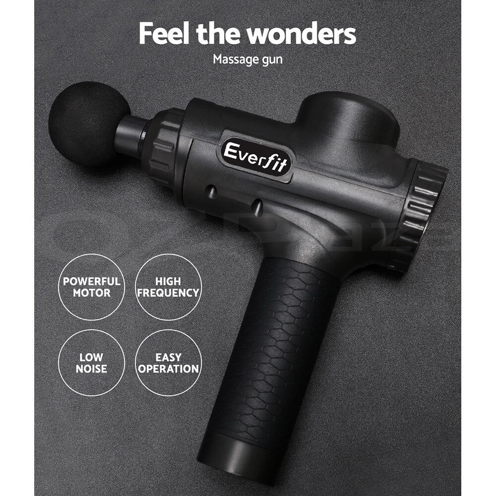 Massage Gun 6 Heads Electric LCD Percussion Vibration Relief