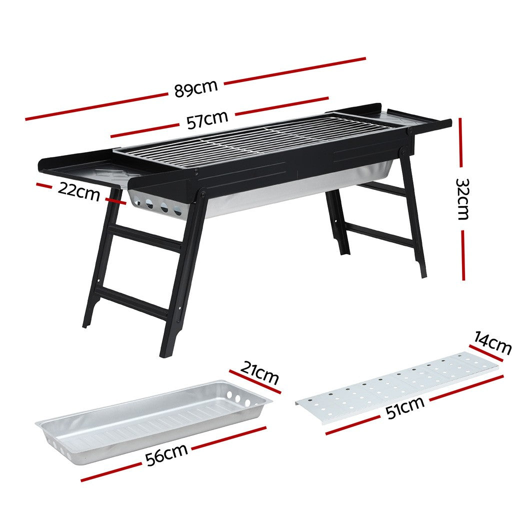 89cm BBQ Grill Charcoal Smoker Foldable
