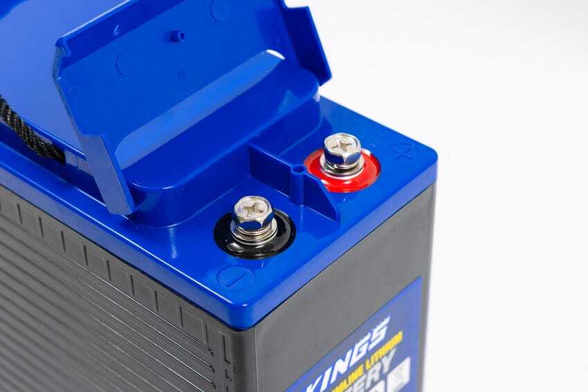 Kings 12V 100Ah Deep Cycle Slimline Lithium Battery + Battery Tray Slim