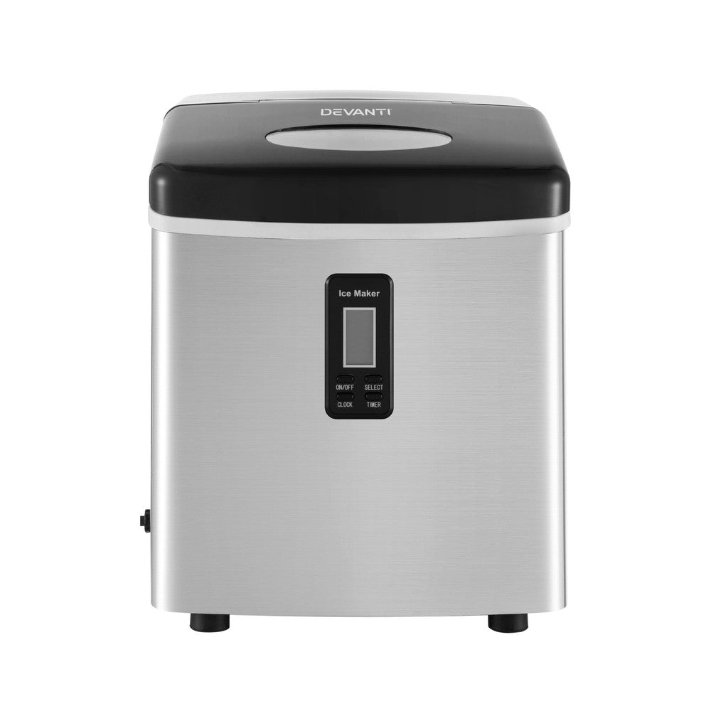 15kg Portable Ice Maker Ice Cube Machine 3L Stainless Steel