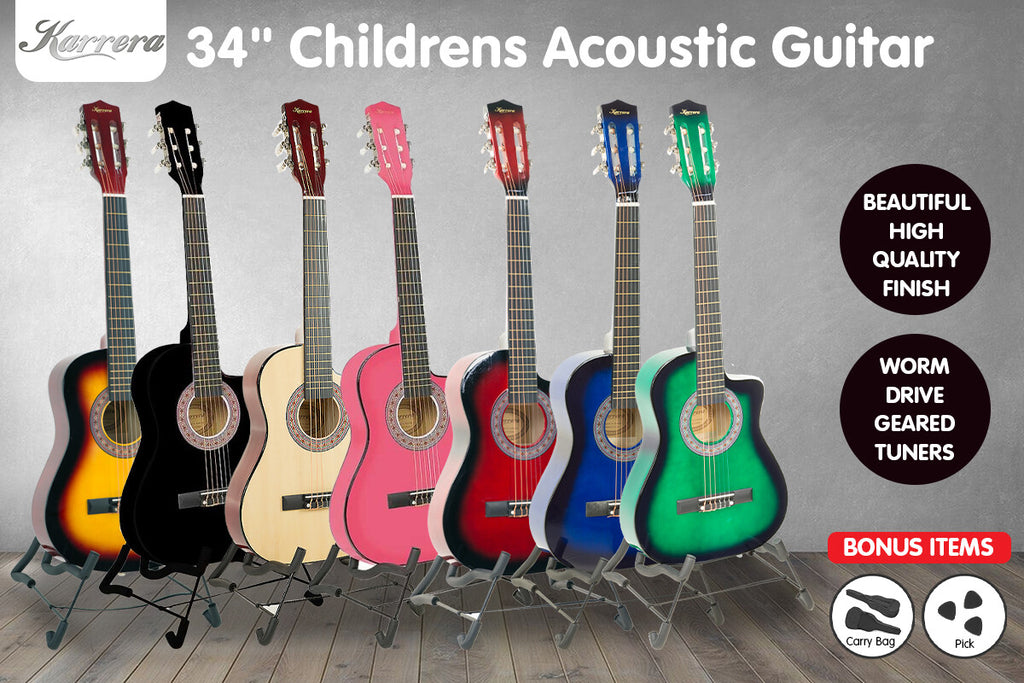 Karrera Kids Acoustic Guitar 1/2 Size Cutaway Wooden Design