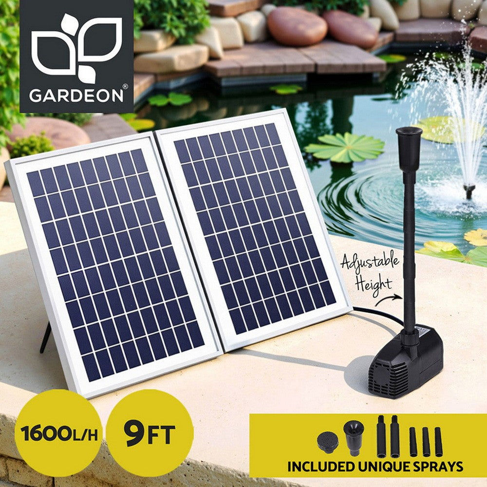 Solar Pond Pump Submersible Fountain Kit 1600L/H 2 Panels