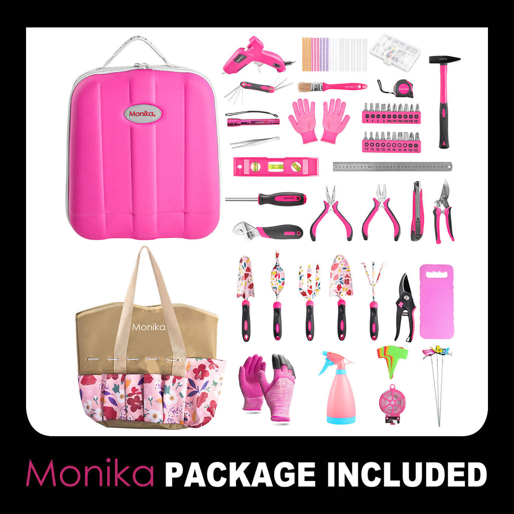 Pink Tool Set – Portable Household & Gardening Kit