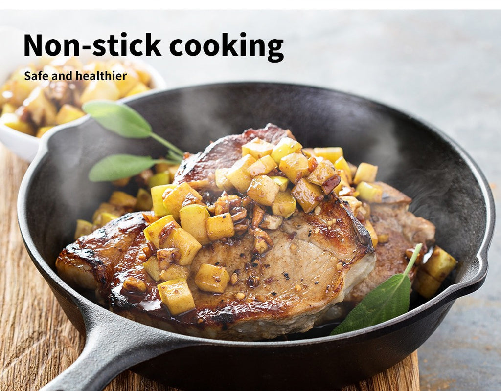 3-Piece Toque Fry Pan Set – Non-Stick Cast Iron Skillet Frypan