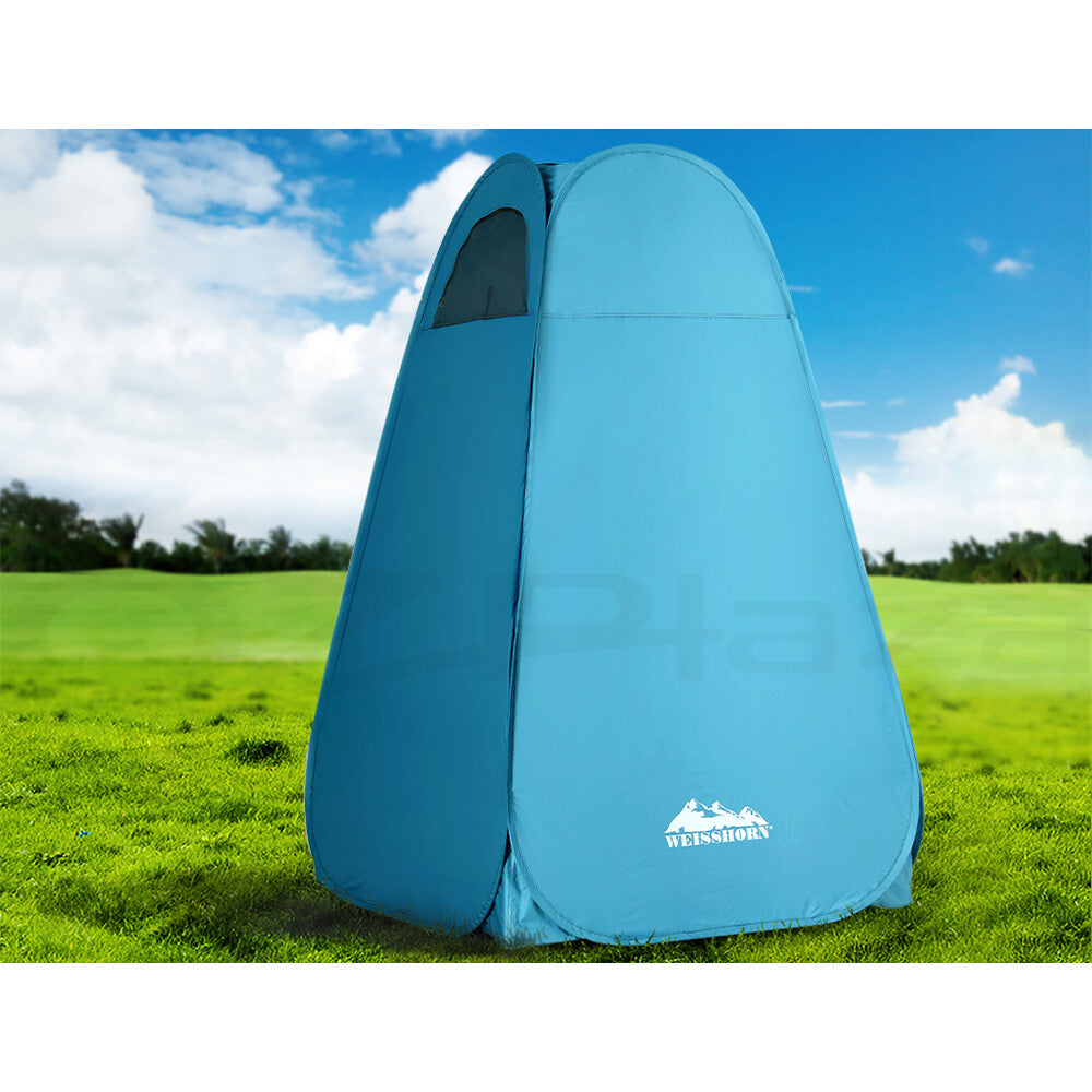 Weisshorn Pop-up Shower Tent Camping Outdoor Toilet Privacy Change Room Blue