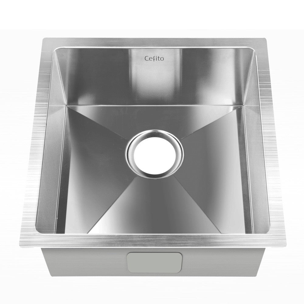 44x44cm Stainless Steel Kitchen Sink Single Bowl Silver