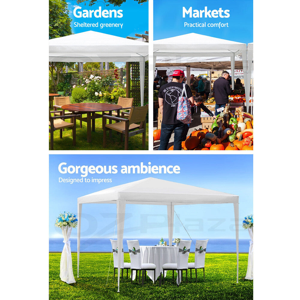 3x3 Gazebo Wedding Party Marquee Tent Outdoor Camping White