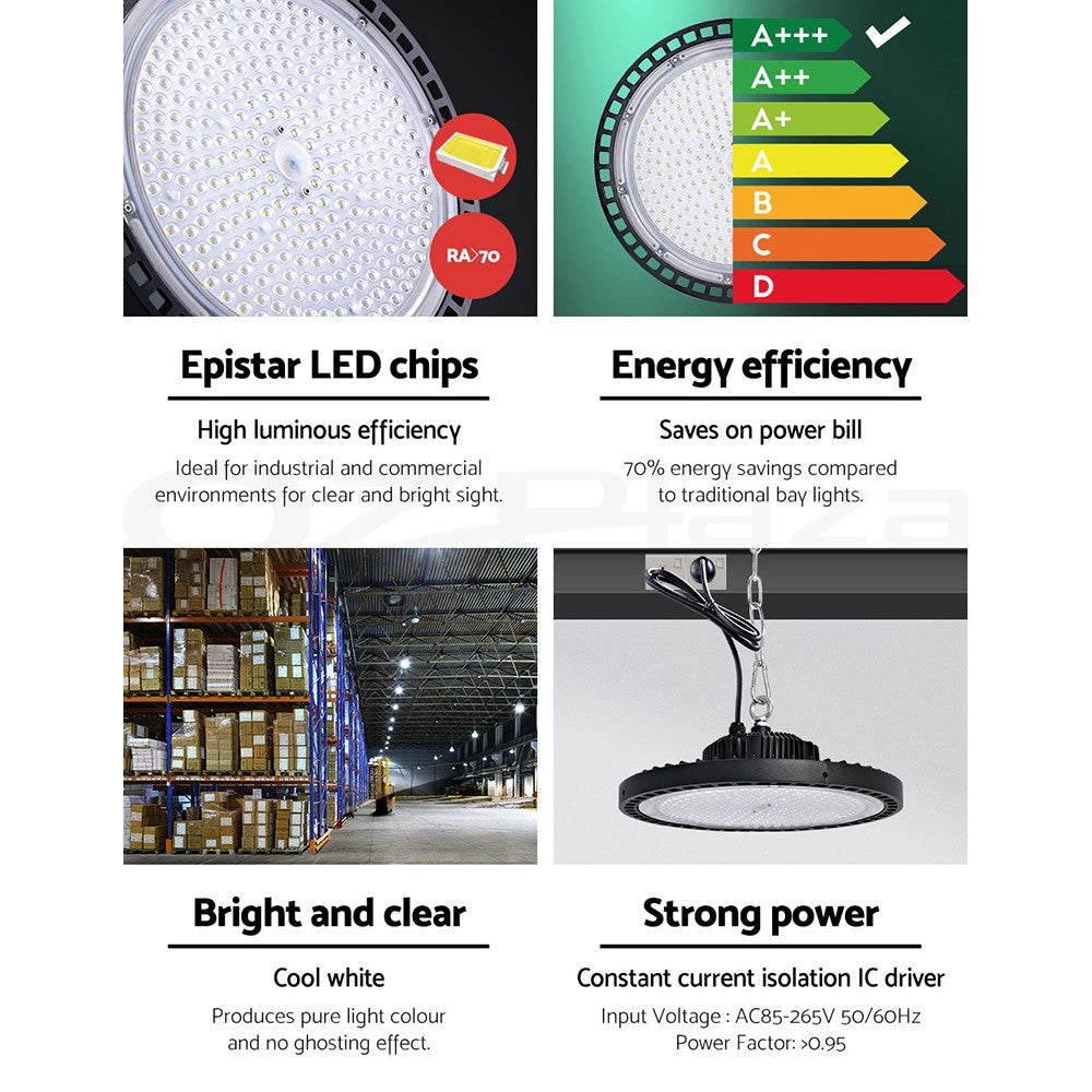 High Bay 200W LED Light Industrial Workshop Warehouse Gym