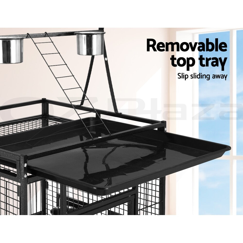 Large Bird Cage Aviary 173cm Travel Stand Budgie Parrot Toys