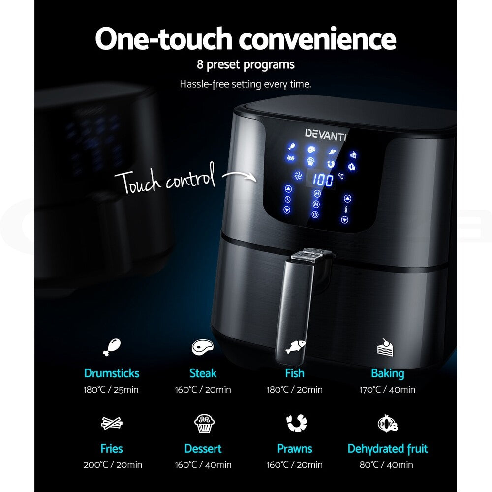 7L Air Fryer LCD Digital Oil Free Healthy Cooker