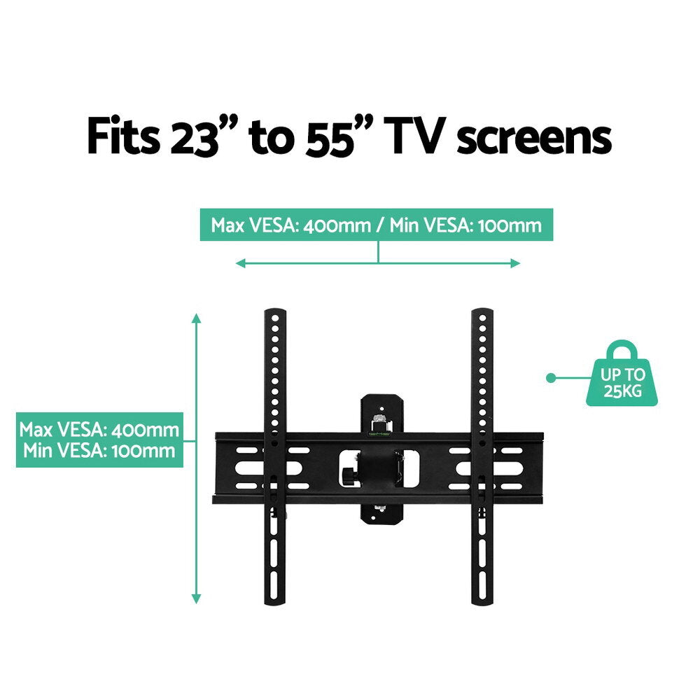 23–55" Full Motion TV Wall Mount Tilt Swivel Bracket