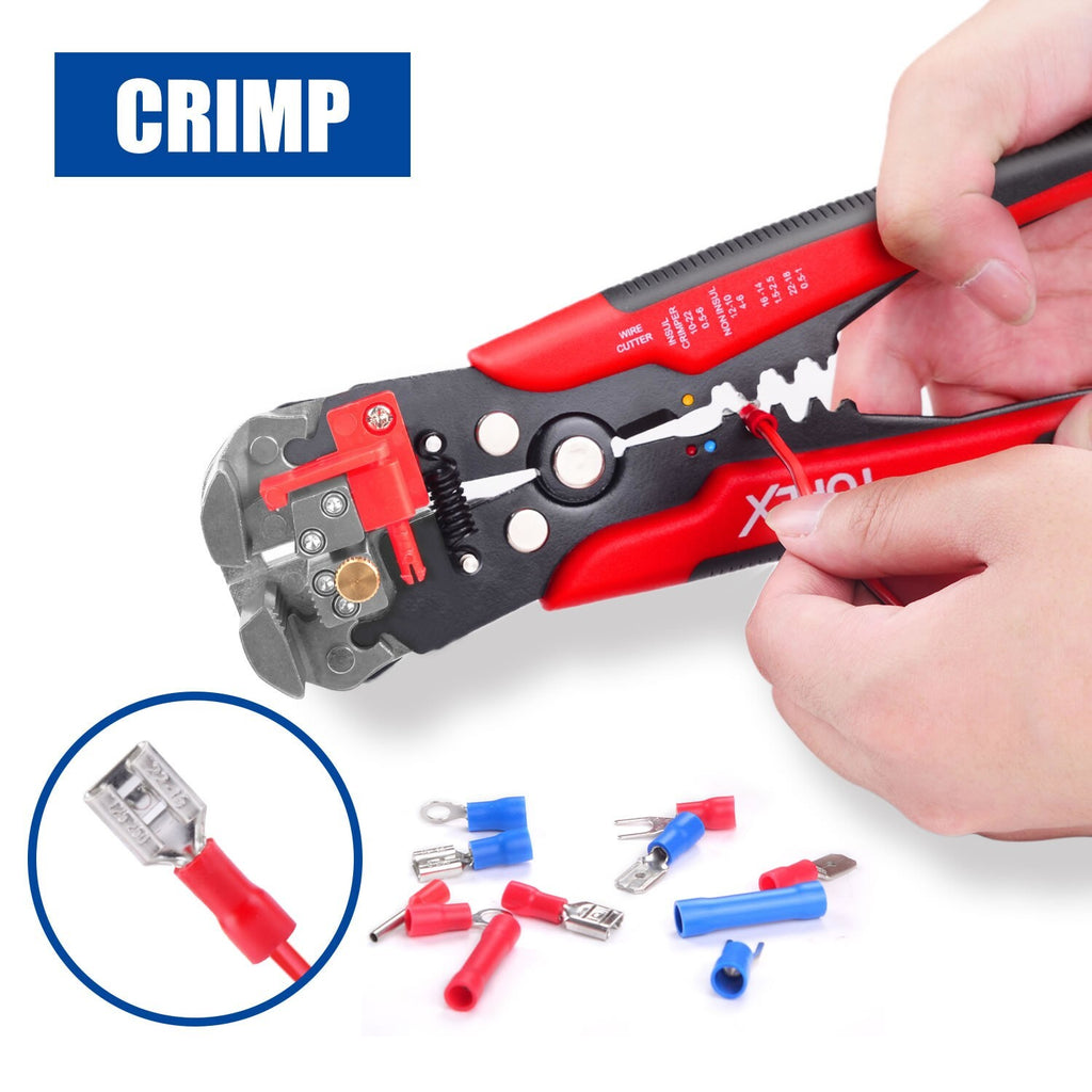 260pc Wire Stripper & Crimper Set – Self-Adjustable Pliers & Terminals