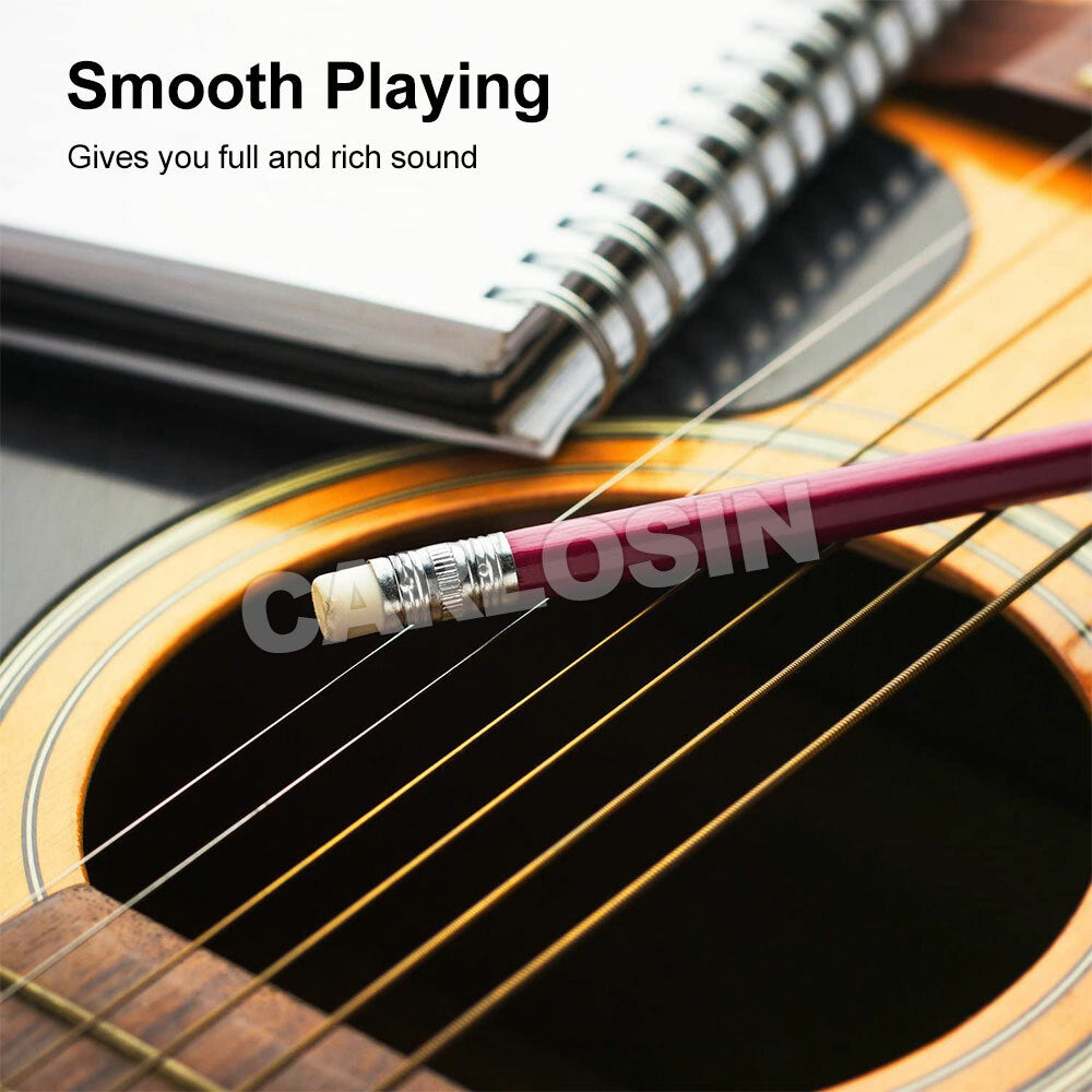 Acoustic Guitar Strings Steel Premium Light 6pcs with Free Pick