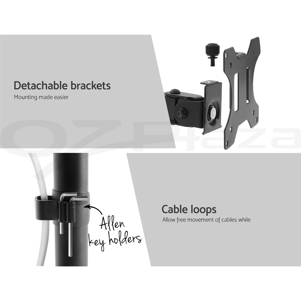 Freestanding Single Monitor Desk Stand Arm TV Mount