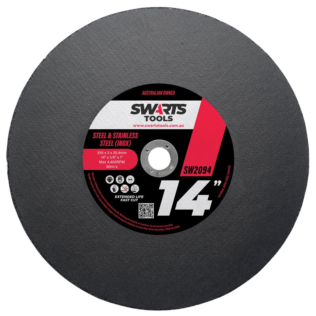 10pc 14" (355mm) Cut-Off Discs – Saw Wheels for Metal & Stainless Steel