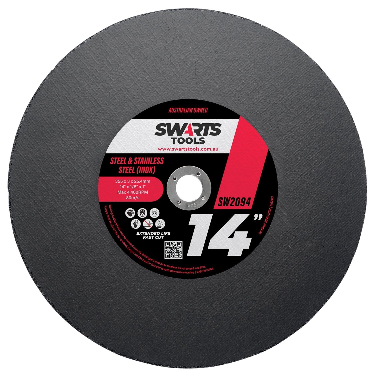 10pc 14" (355mm) Cut-Off Discs – Saw Wheels for Metal & Stainless Steel