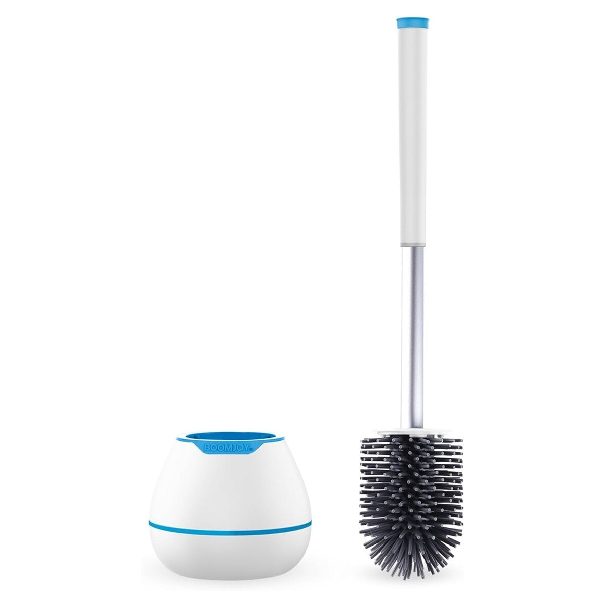 Silicone Toilet Brush Set – TPR Bristles with Built-in Tweezer