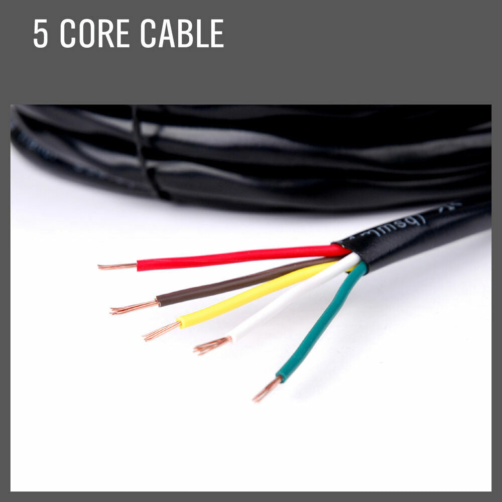 30M 5-Core Trailer Wire Cable – Automotive, Boat, Caravan PVC V90