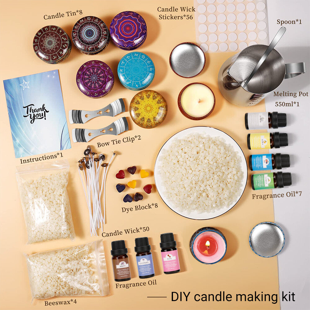 138PCS Candle Making Kit with Pouring Melting Pot